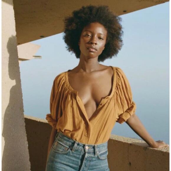 DOEN Jeanne Top in Foxtail XS Button - Picture 1 of 9